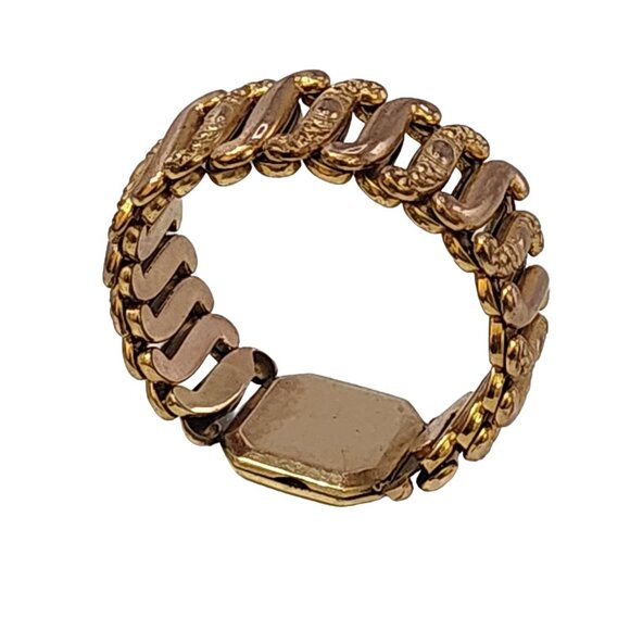 Vintage Signed LA MODE Etched Square Front Childs Sweetheart Bracelet (A4744) - Picture 3 of 8